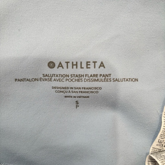 ATHLETA legging salutation stash flare leg baby blue high rise pull on yoga pant - Picture 9 of 16